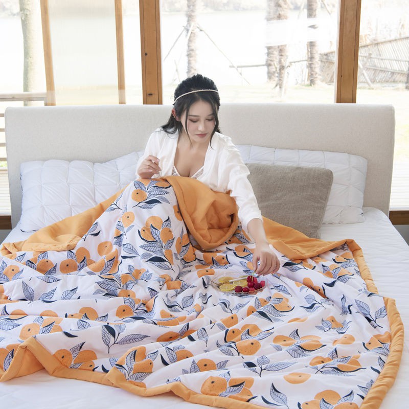 Air Condition Quilt Cool in Summer Chăn đôi đơn ký túc xá cho trẻ em và sơ sinh có thể giặt bằng máy, thân thiện với da