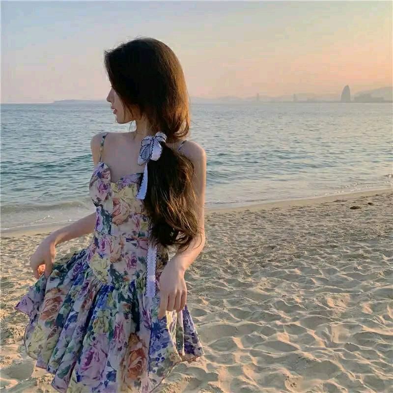 ĐẦM NGẮN HAI DÂY HOẠ TIẾT SƠN DẦU HÌNH HOA HỒNG ❤️