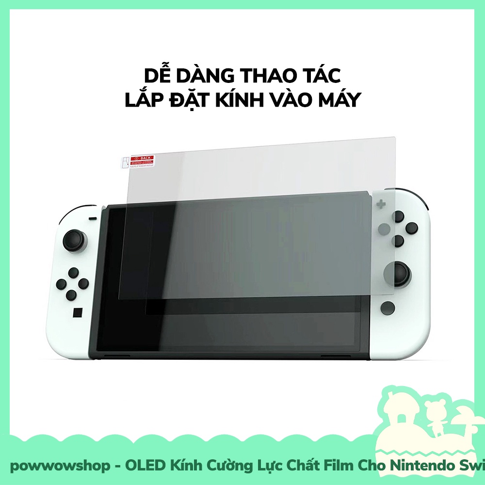 [Sẵn VN - Hỏa Tốc] OLED Kính Cường Lực Bảo Vệ Màn Hình, Hạn Chế Vân Tay Cho Máy Game Nintendo Switch OLED