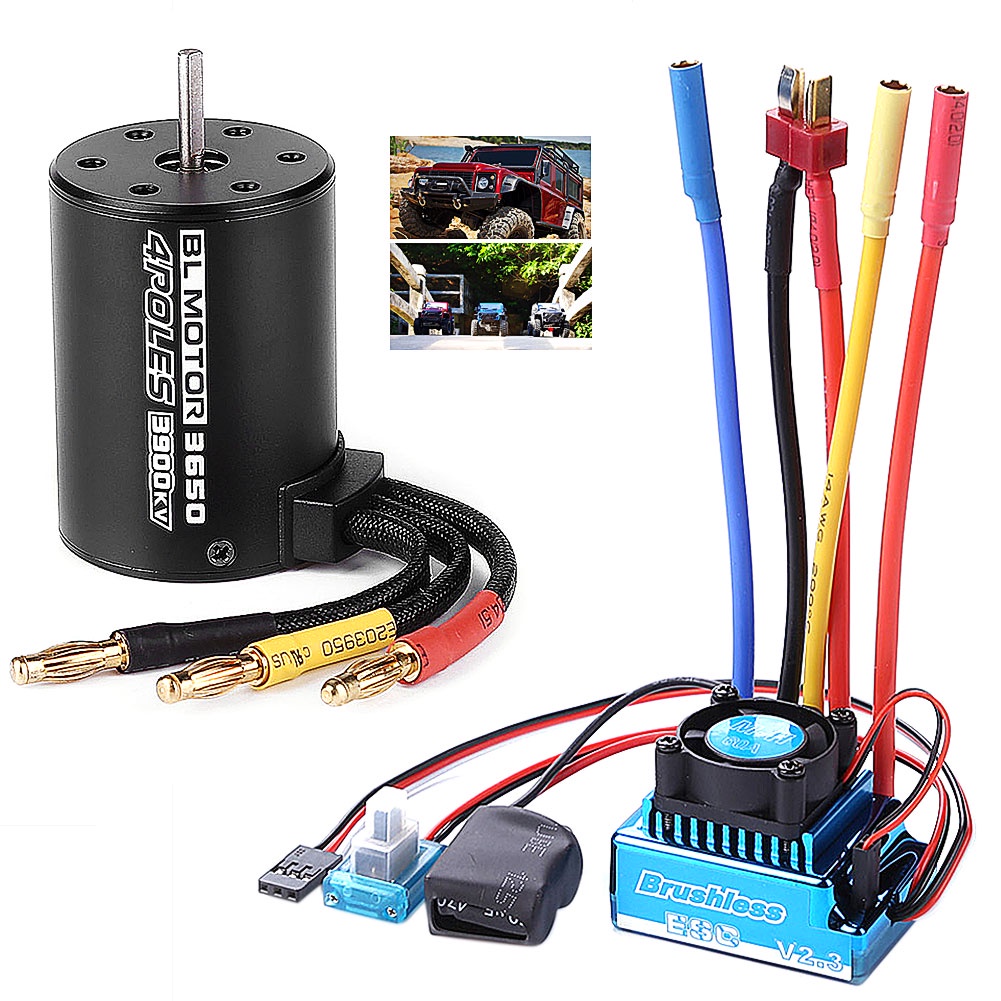 Động Cơ Không Chổi Than Chống Văng 45A 60A 80A 120A ESC / 3900KV Cho Xe Điều Khiển Tỉ Lệ 1: 10