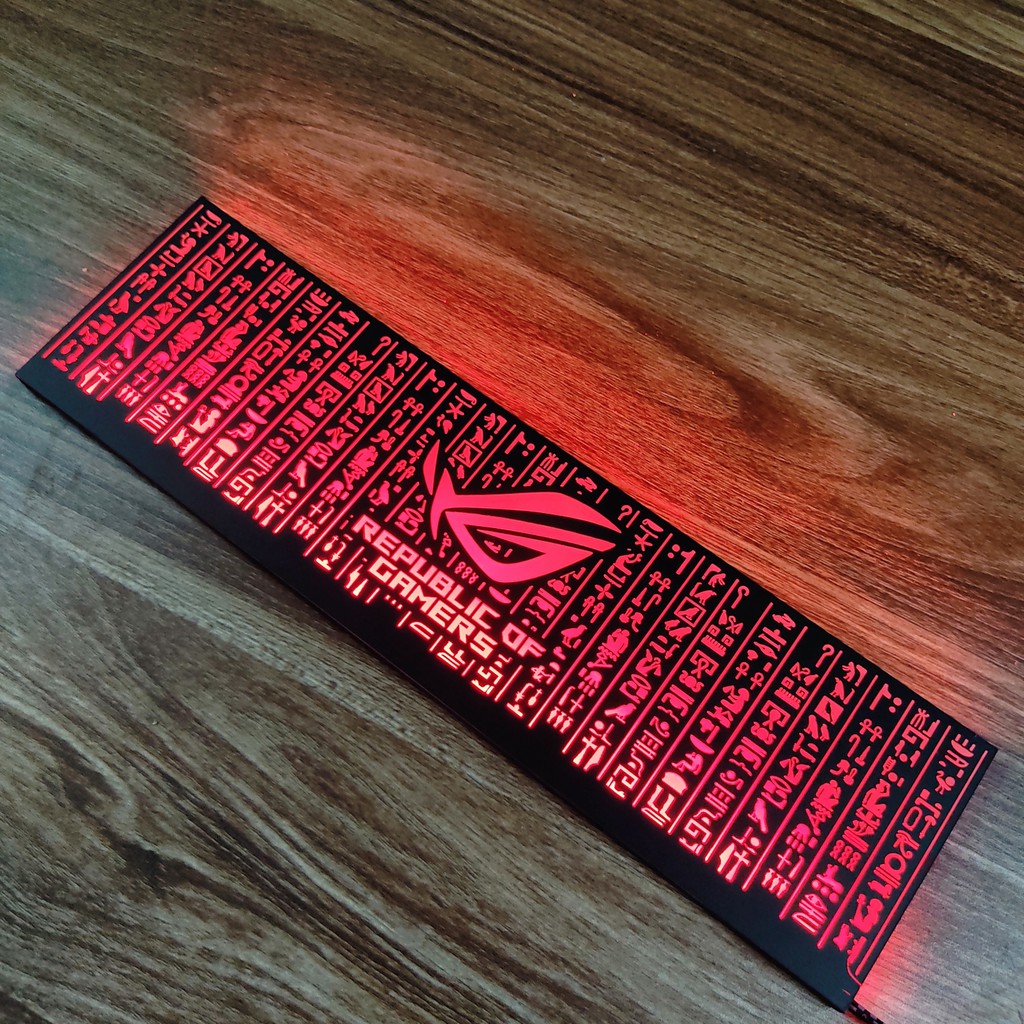 Tấm che nguồn PC Led 5v ARGB logo ROG, đồng bộ màu Hub Coolmoon, hình ký tự ai cập