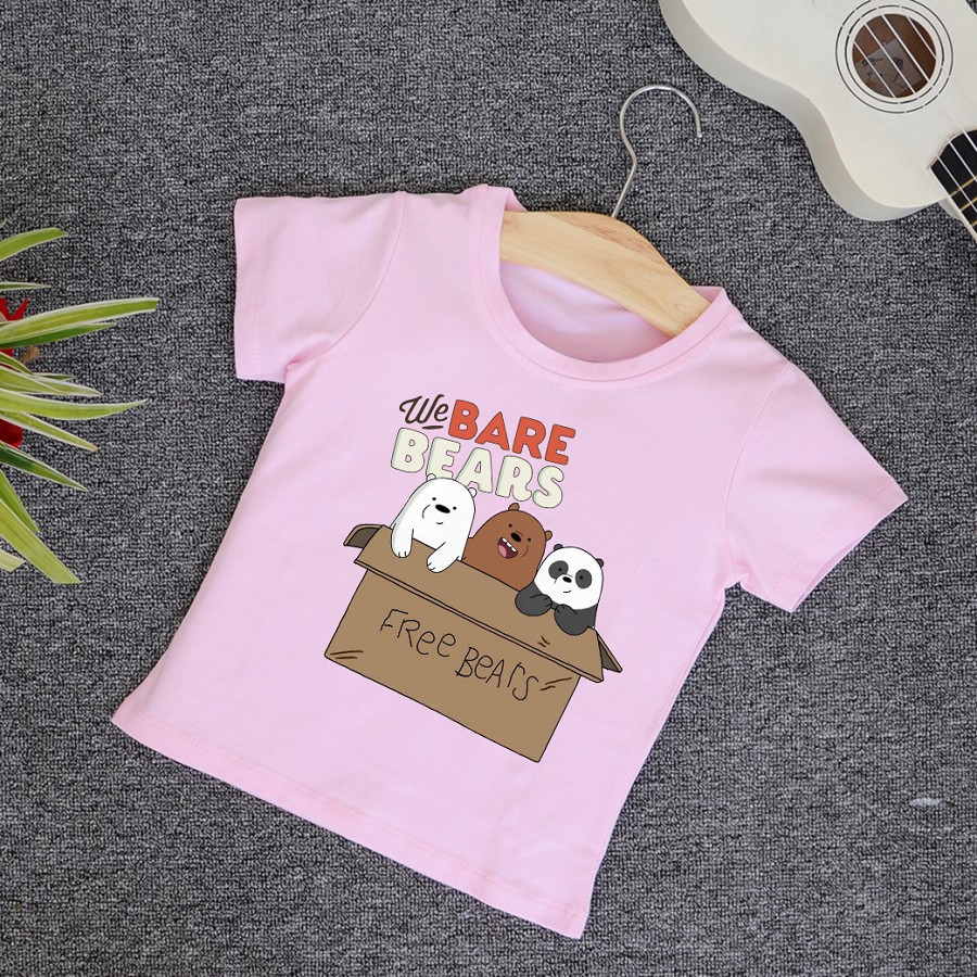 Áo 3 chú gấu We Bare Bears đủ size cho bé trai bé gái cực hot