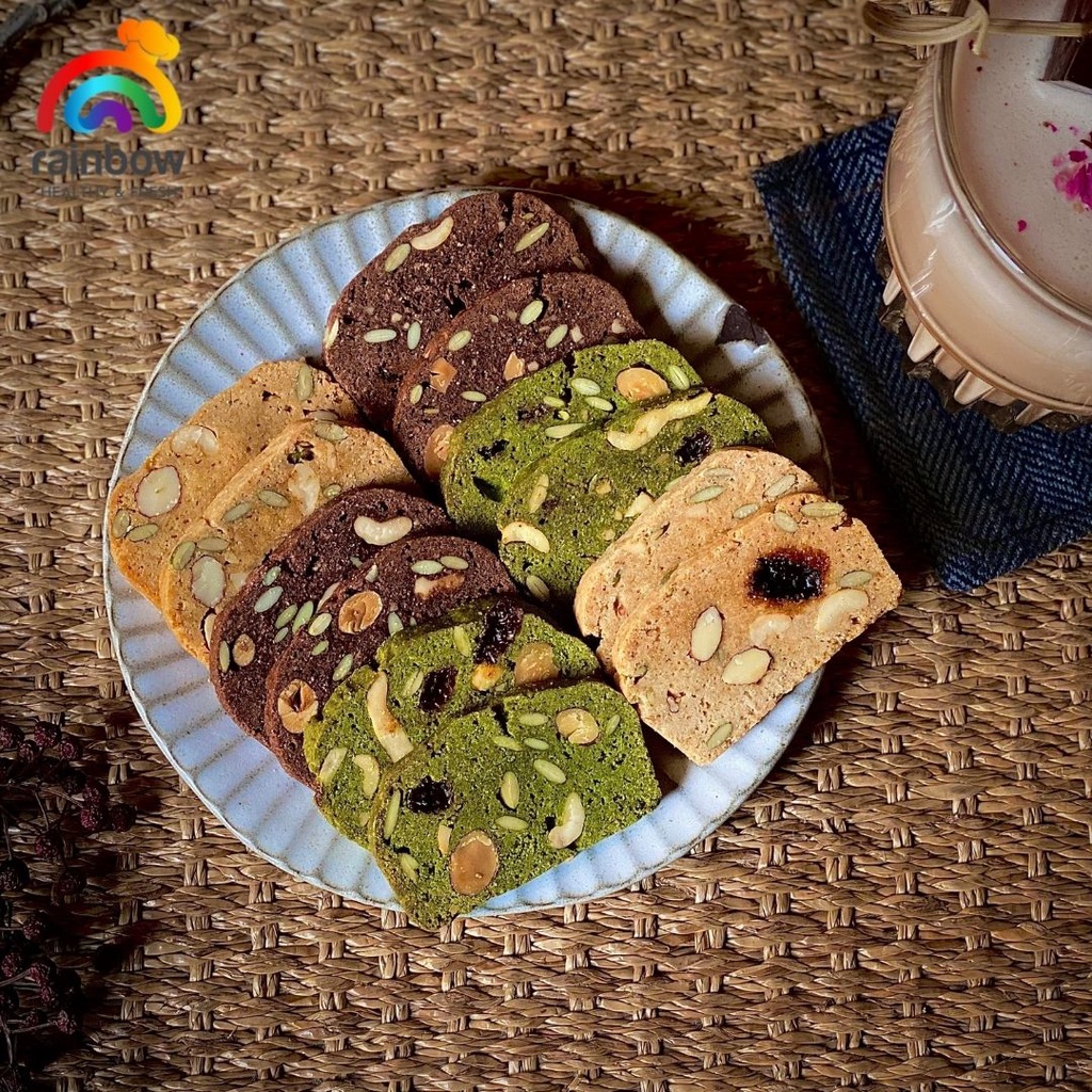 Biscotti Rainbow - Bánh Quy Kiểu Ý thơm ngon, giòn rụm, tươi mới, bổ sung dinh dưỡng tức thì