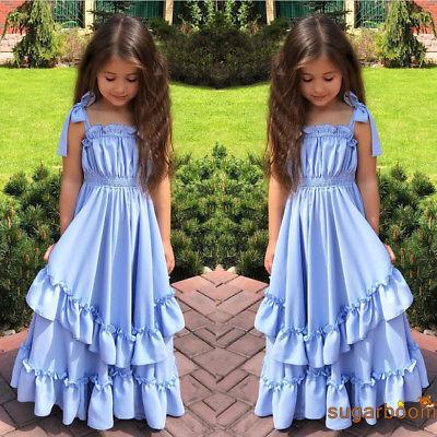 Đầm Maxi phối ren cho bé gái