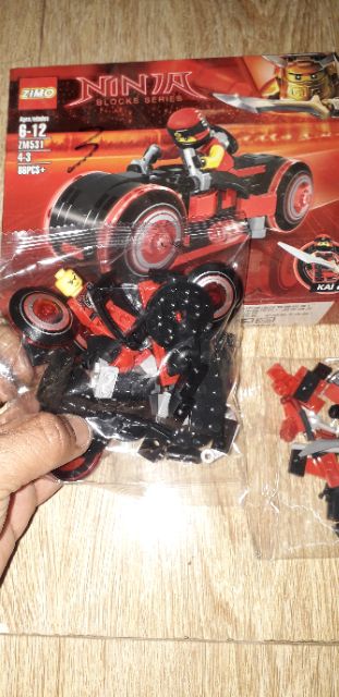 Lắp ráp 1 hộp LegoNinja Xe mô tô bánh lớn 531 bằng nhựa ABS