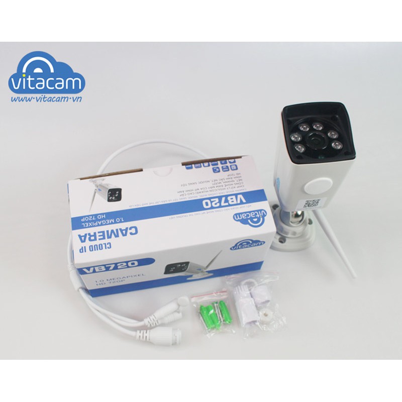 [cavoixanhmart] Vitacam VB720 – Camera IP Ngoài Trời 1.0Mpx 720P