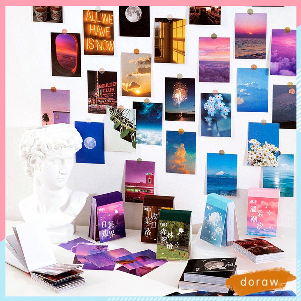 Bộ 50 Sticker Mini Tráng Gương Họa Tiết Dễ Thương Để Trang Trí