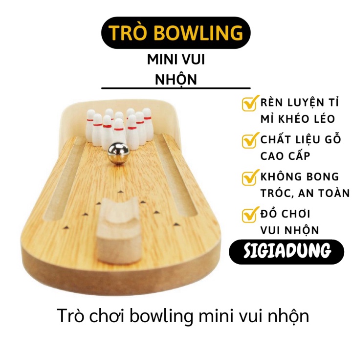 [SGD] Bowling Cho Bé - Đồ Chơi Bowling Mini Bằng Gỗ Phát Ra Âm Thanh, An Toàn Cho Bé 6407