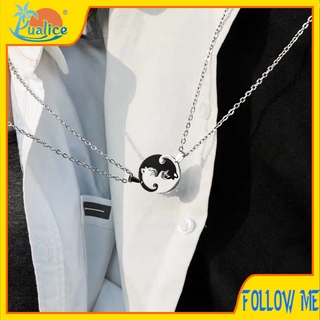 Couple Necklace Female Male Pair Student Simple Art Korean Personality Love Cat Pendant Net Red Trendy Clavicle Chain