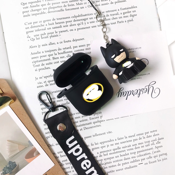 Case Airpods 1/2/3/Pro Người Dơi, Vỏ ốp airpods kiểu dáng batman - Mã TZAP313