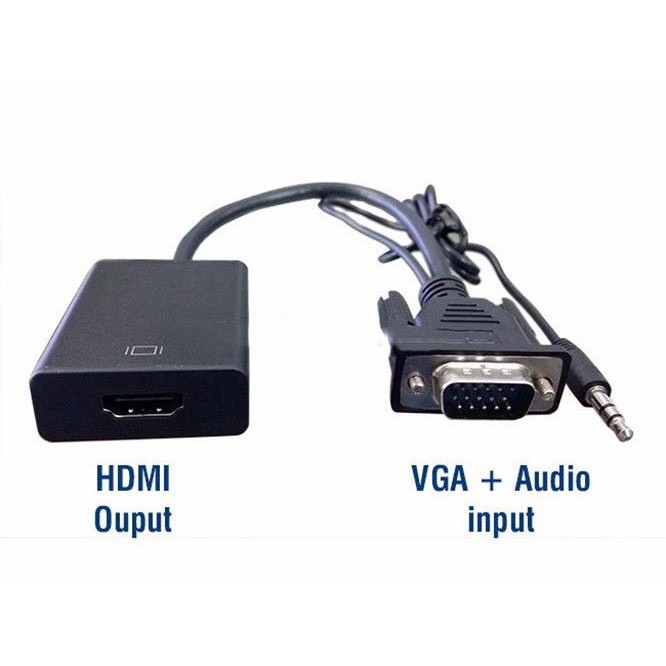 Bộ chuyển VGA to HDMI (nhựa)