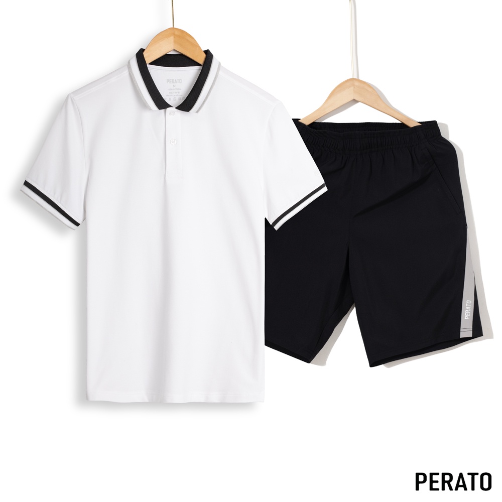 Bộ Thể Thao Nam PERATO (3 mẫu), Phối Áo Polo Premium Và Quần Short Gió Trẻ Trung, Lịch Sự (B1)