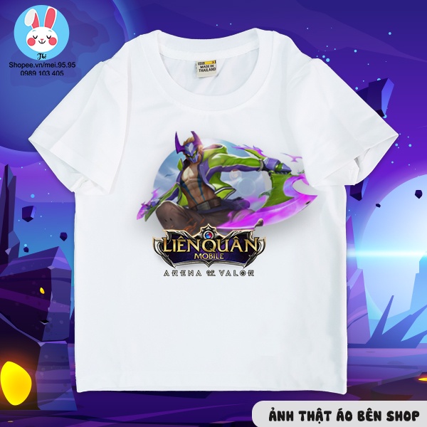 Áo thun liên quân mobile cực chất - áo phông liên quân nakroth thứ nguyên vệ thần  - hình in sắc nét