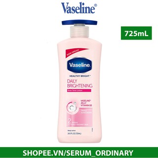 Sữa dưỡng thể Vaseline Healthy Bright Daily Brightening Body Lotion ( Hồng - 725mL )