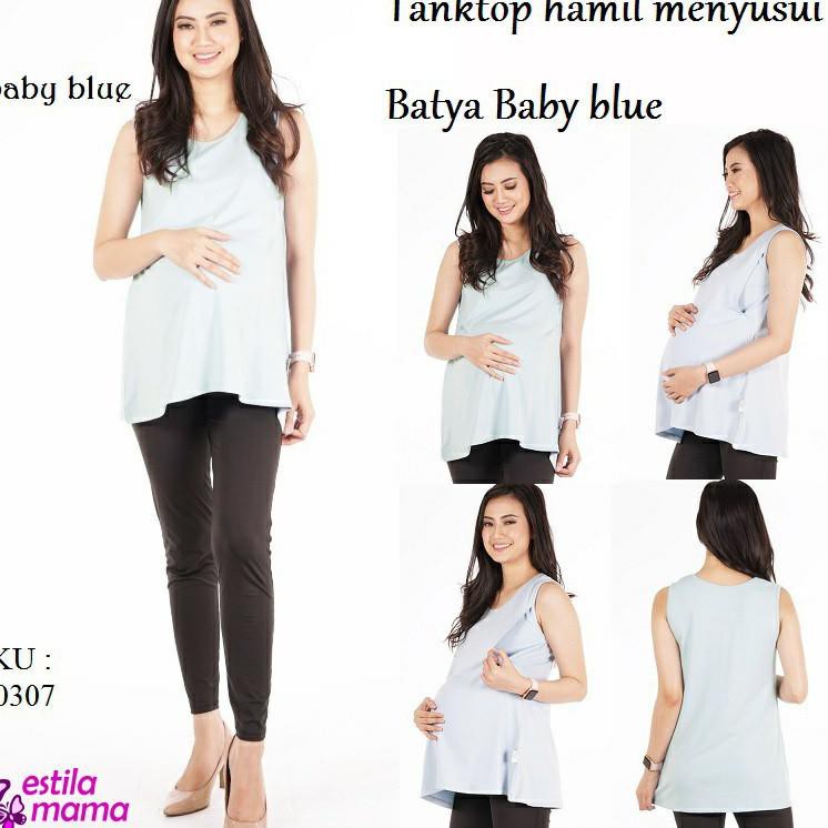 Áo Thun Bầu In Chữ "Estila Mama" Màu Trắng / Đen / Moka / Chocolate / Marun / Gray / Blue / S / M / L / Xl