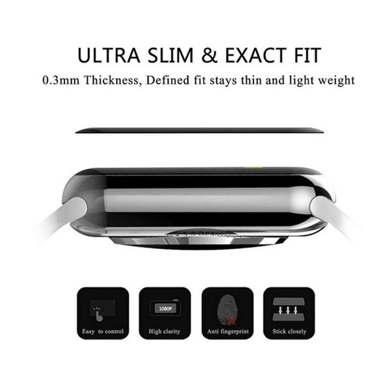 Kính Cường Lực hd Viền Cong 3d Cho Đồng Hồ Thông Minh apple watch ultra 8 7 3 2 1 49mm 45mm 41mm 38mm 42mm iwatch 4 / 5 / 6 / se 40mm 44mm