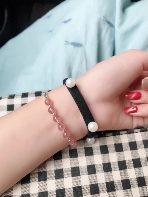 Vòng tay bạc mix đá