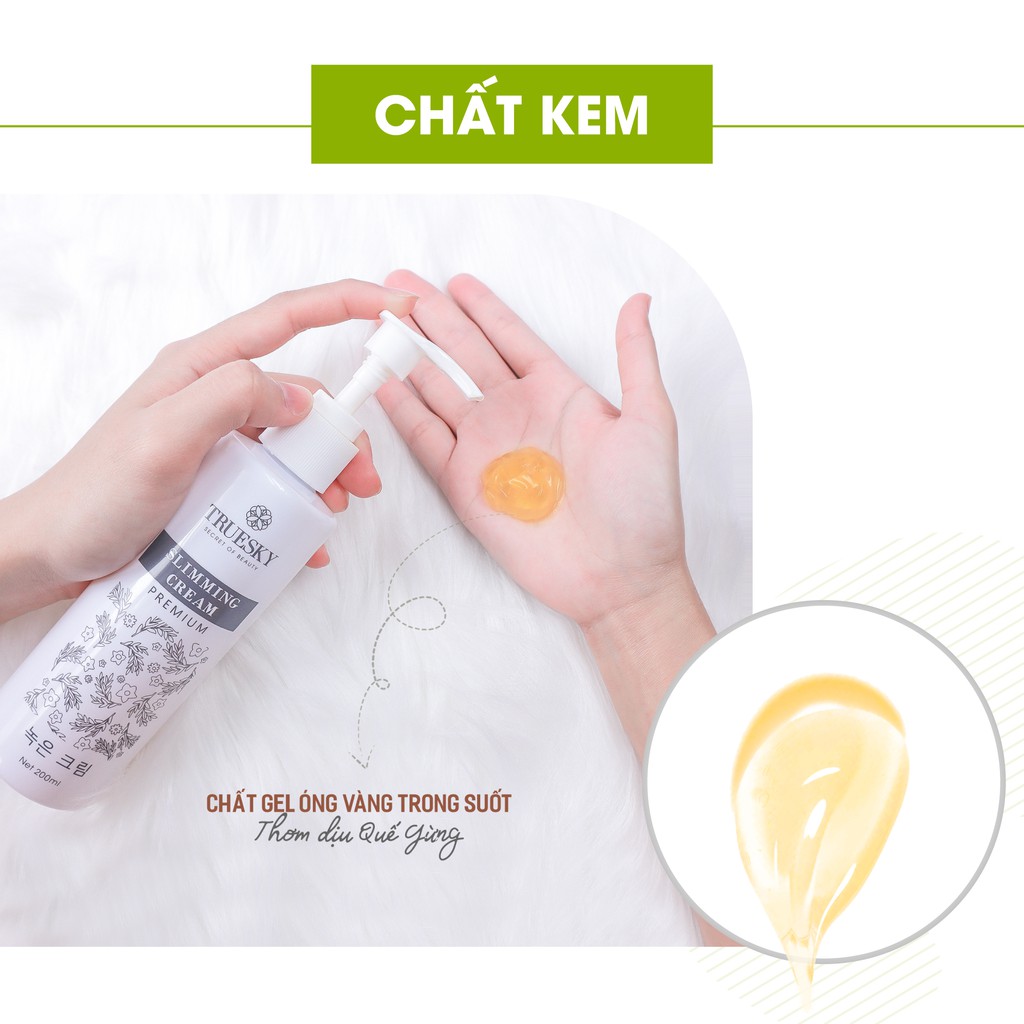 Bigsize - Bộ sản phẩm tan mỡ bụng an toàn và hiệu quả Truesky gồm 1 kem tan mỡ bụng quế gừng 200g + 1 đại nịt bụng