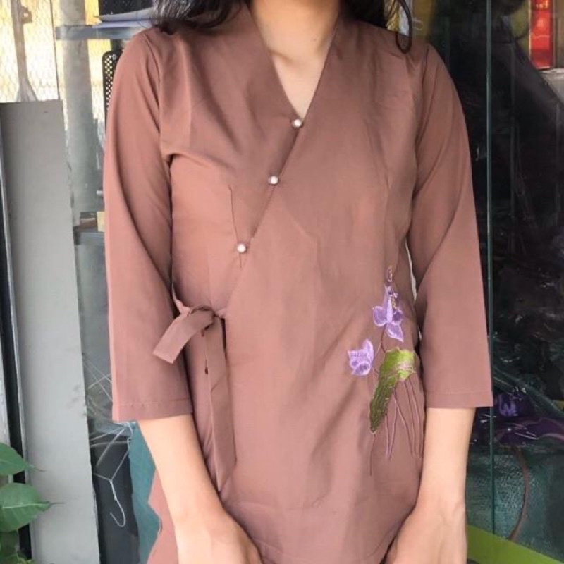 Xéo nơ katê thêu