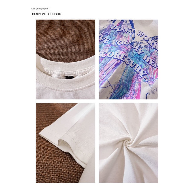 Áo Thun 100% Cotton Nguyên Chất Tay Ngắn Dáng Rộng Thời Trang Mùa Hè 2022 Dễ Phối Đồ Dành Cho Nữ