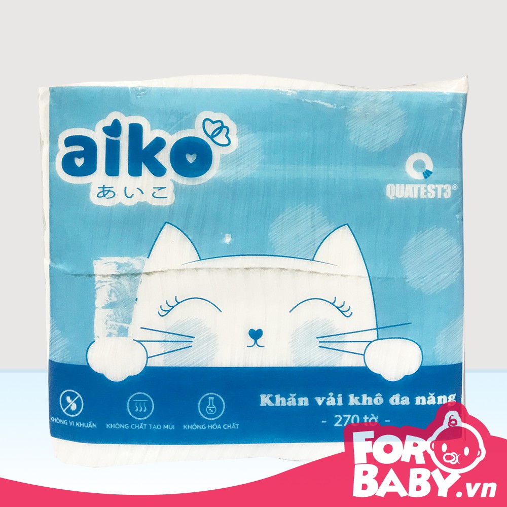 Khăn vải khô đa năng AIKO - Gói 270 tờ