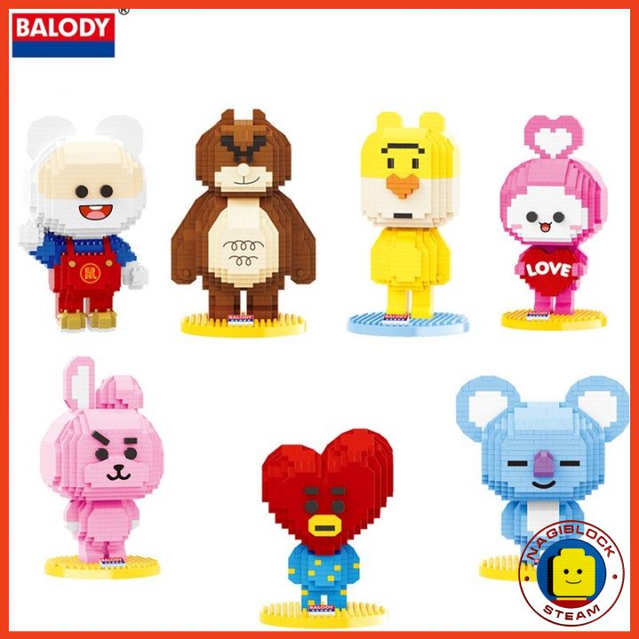 Bộ lắp ráp mô hình BT21 nanoblock BALODY 18141-18147
