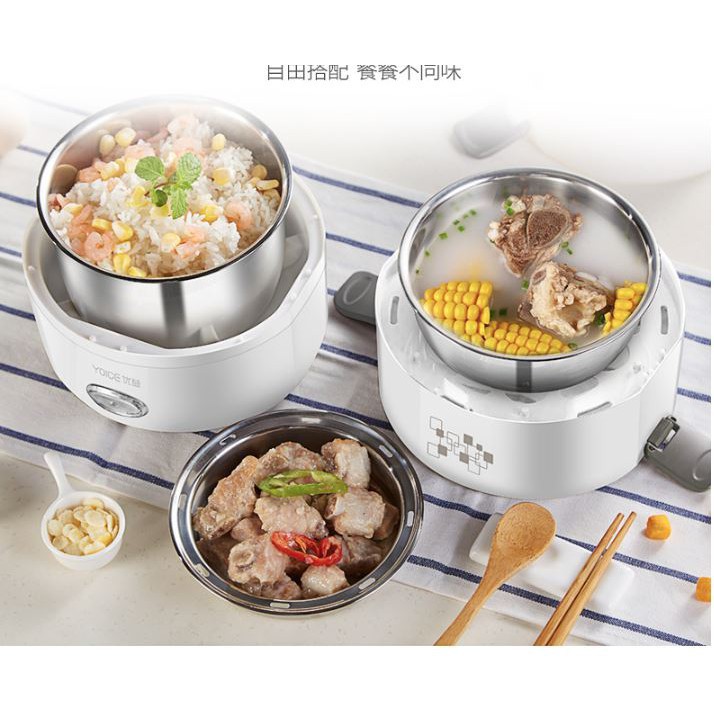 [Mã ELMS5 giảm 7% đơn 300K] Hộp cơm inox hâm nóng 3 tầng, hộp cơm văn phòng tự nấu chín | BigBuy360 - bigbuy360.vn