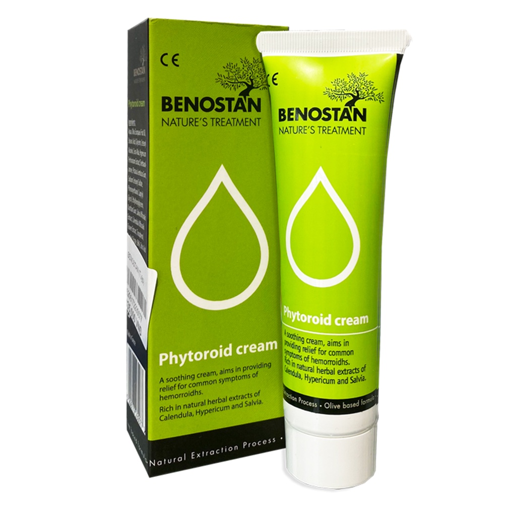 Benostan Phytoroid_Kem bôi trĩ hỗ trợ điều trị trĩ nội và trĩ ngoại, giảm ngay triệu chứng đau rát và tổn thương do trĩ