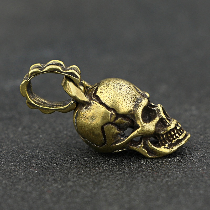 Mặt dây chuyền đồng thau kiểu đầu lâu thời trang