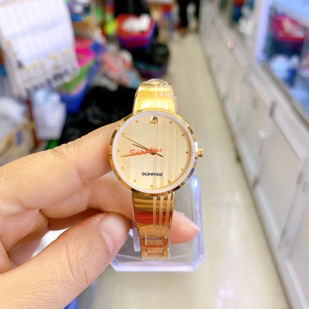 Đồng Hồ Sunrise Nữ Chính Hãng Uy Tín - Kính Sapphire chống xước và chống nước - 9925SA