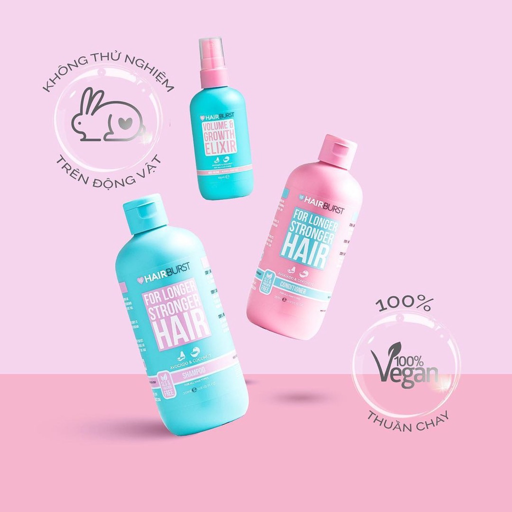 Combo Gội Xả + Xịt Dưỡng Chăm Sóc Mọc Tóc Hairburst 700ml + 125ml - Khongcoson