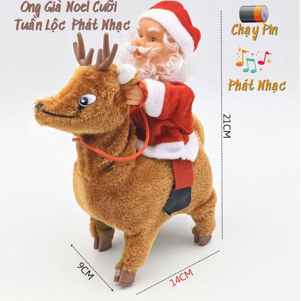Đồ chơi ông già Noel[NHIỀU MẪU] có nhạc vui nhộn  Ông già Noel đi phát quà lễ giáng sinh  Bảo Hành 30 Ngày✅
