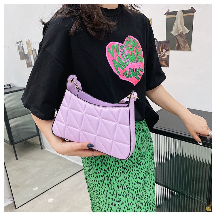 Túi xách đeo vai JASMIN NOIR làm từ da PUP hình vuông thời trang dành cho nữ