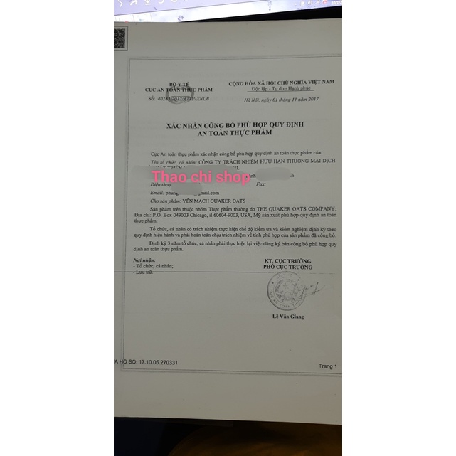 1kg yến mạch Mỹ Quaker nguyên chất