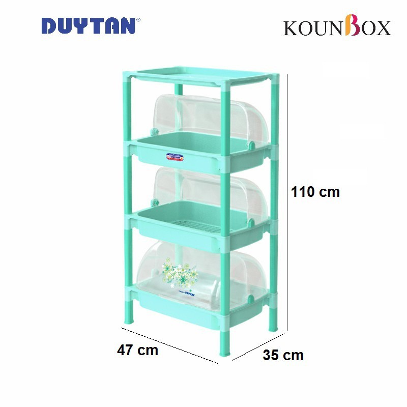 Kệ chén có nắp 3 ngăn Duy Tân (size nhỏ - size lớn)