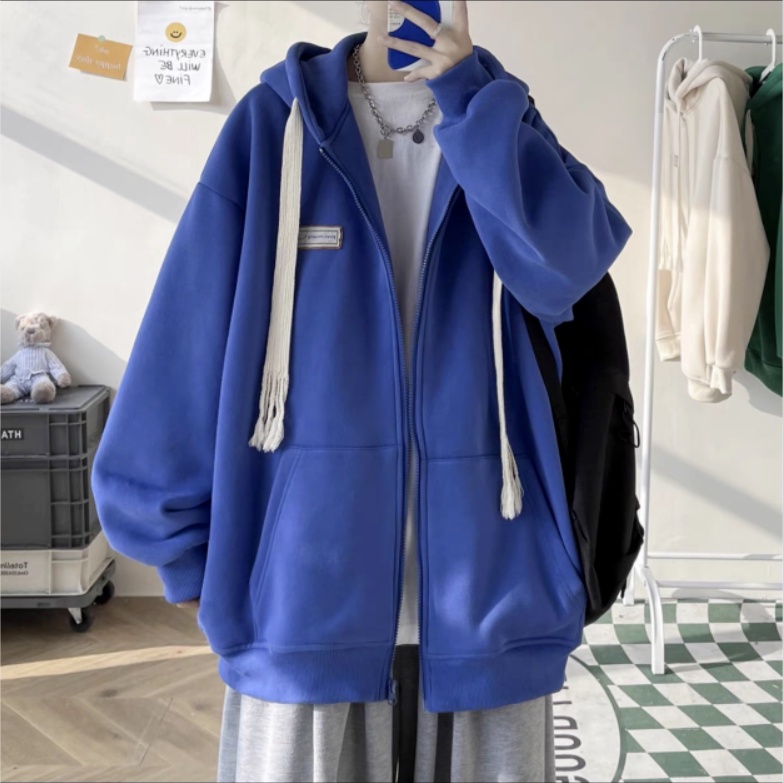 Áo hoodie phong cách Hàn Quốc thời trang đơn giản bigsize hoodie zip áo hoodie khoá kéo