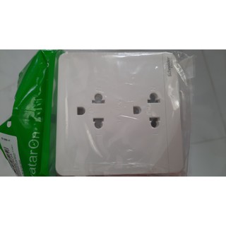 Bộ ổ cắm đôi 3 chấu AvatarOn _ Schneider