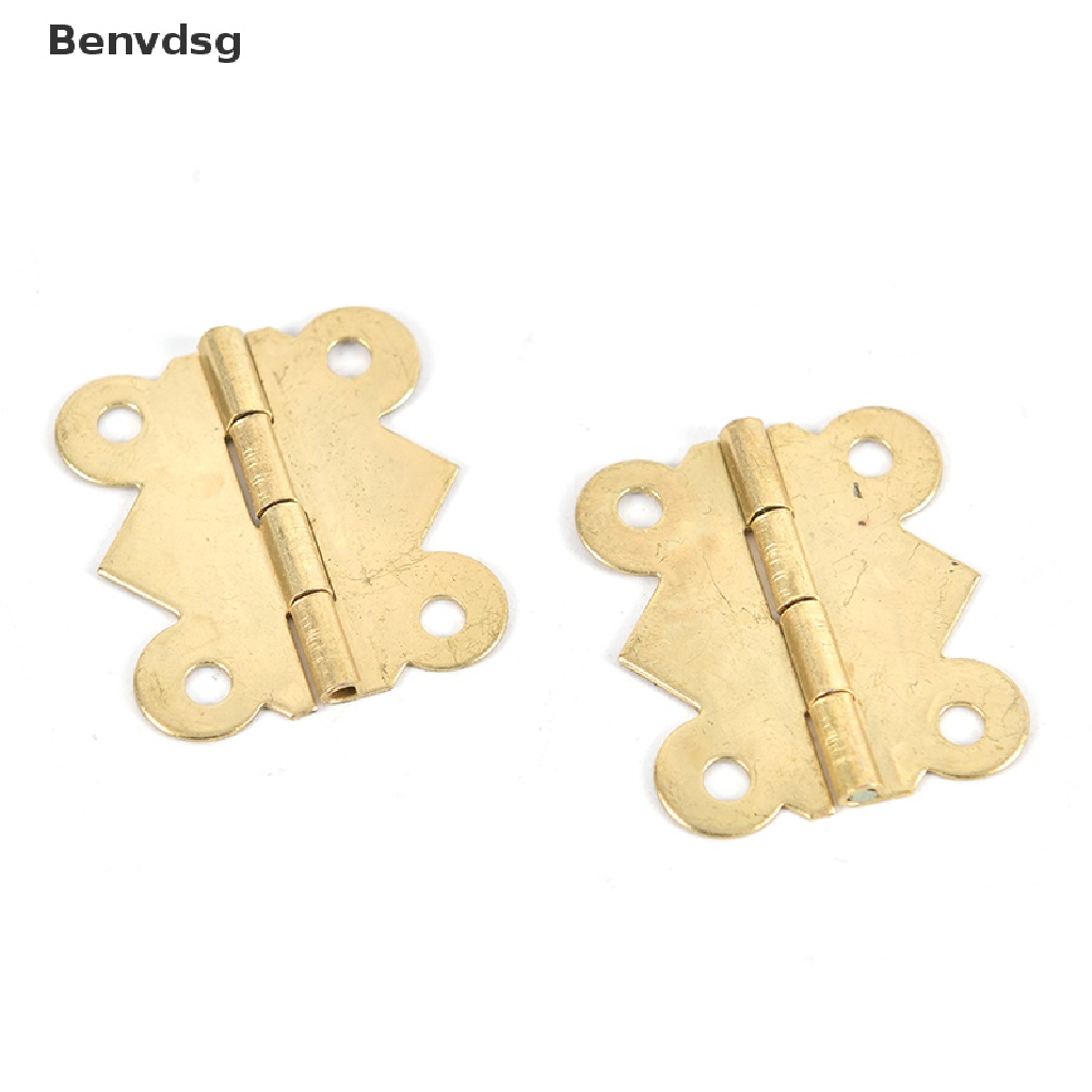 Set 10 Bản Lề Bướm Mini Bằng Đồng Thau Nhiều Màu Sắc Dùng Để Sửa Chữa Ngăn Kéo / Hộp Trang Sức DIY