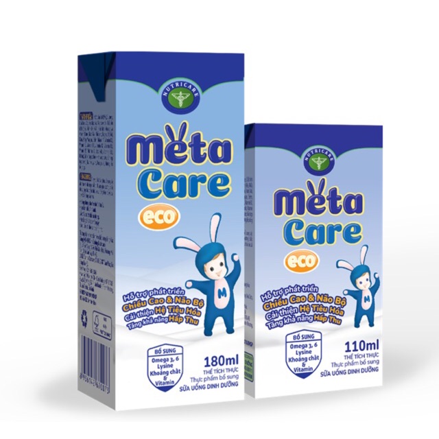 Metacare sữa bột pha sẵn thùng 110ml, 190ml