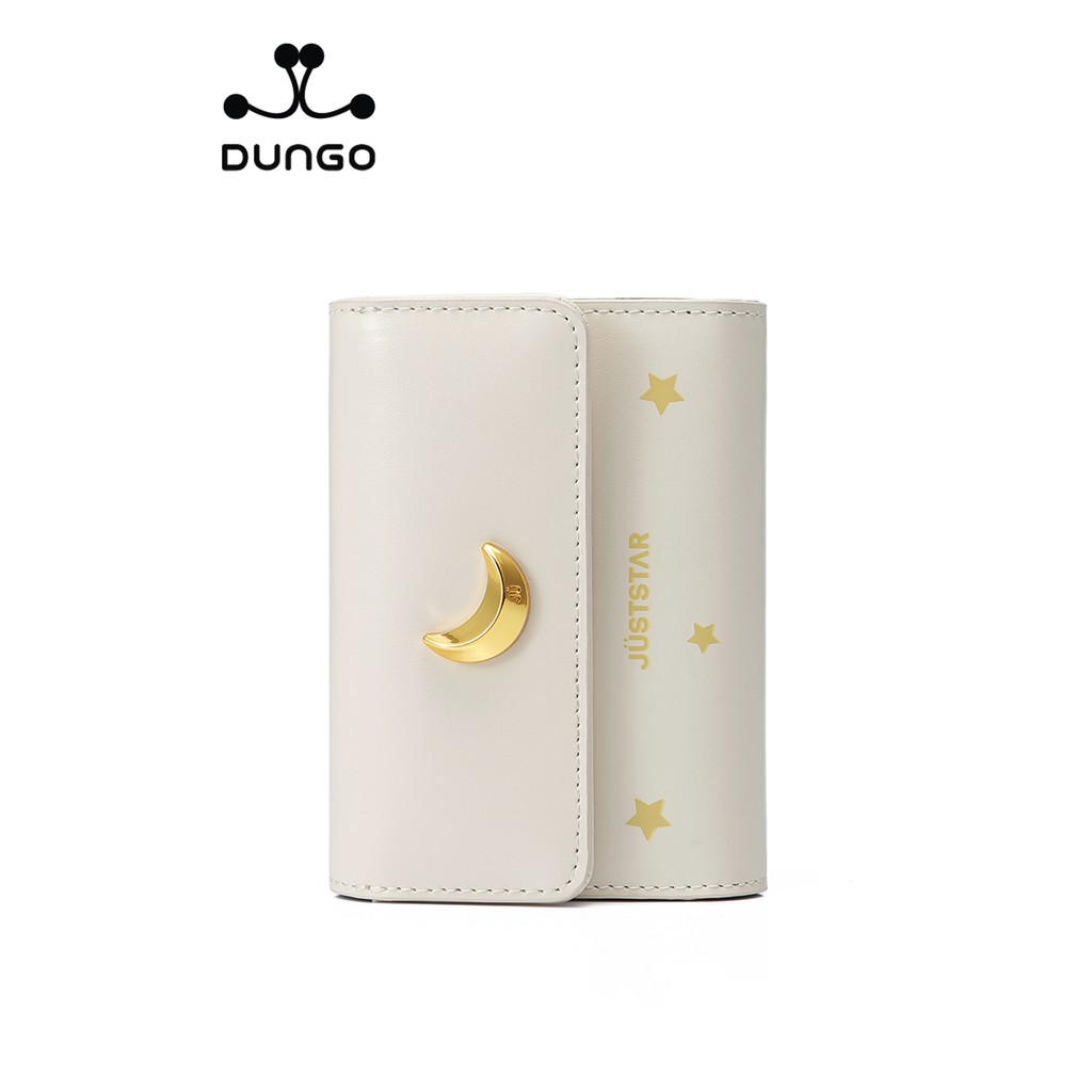 Ví Ngắn Da Thật JUST STAR Trắng/ Tím/ Vàng JU070704