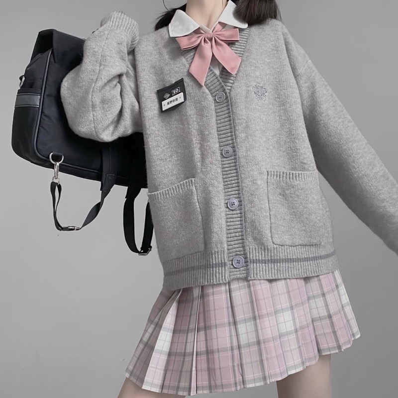 Áo Cardigan phối đồ cho váy JK