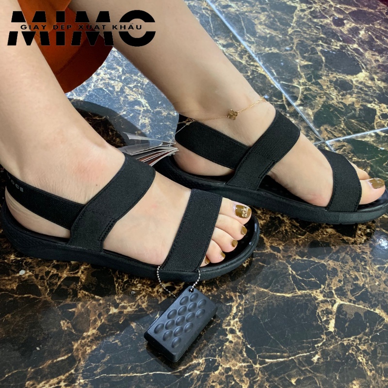 Sandal nữ, xăng đan Cross Literide màu đen đế đen êm nhẹ, bền đẹp cho nữ