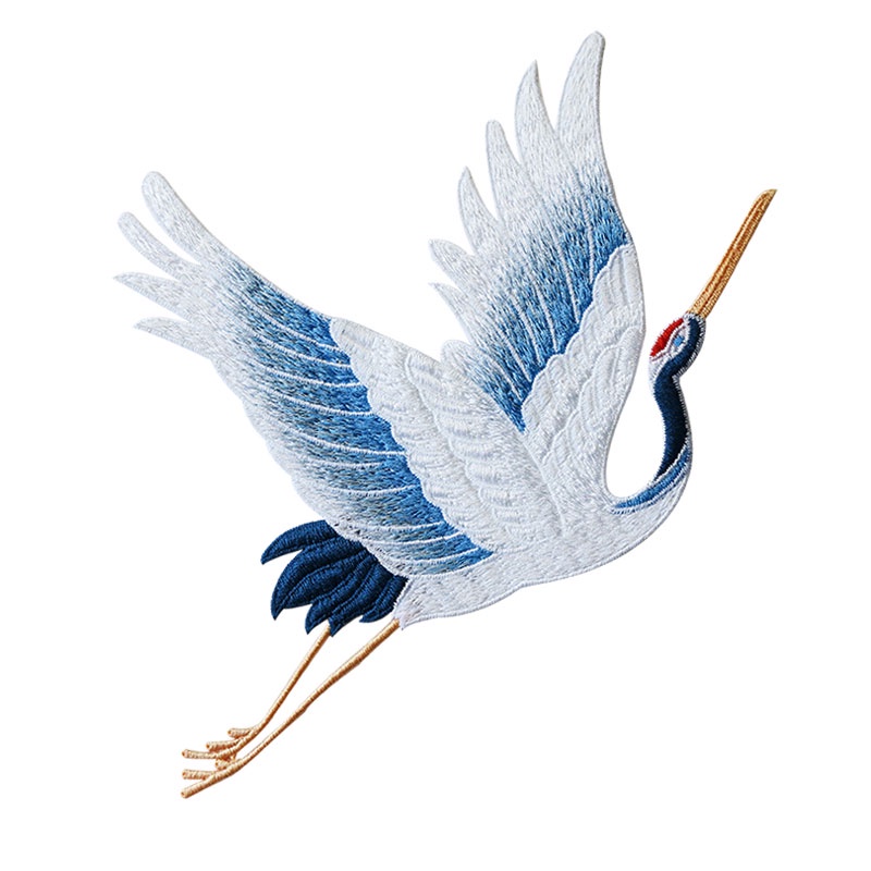 Miếng Dán Chính Hãng Thêu Họa Tiết Phong Cách Trung Hoa Không Keo Hai Hình Dạng Dùng Để Trang Trí Quần Áo