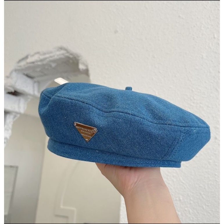 Mũ Nồi Demin Tag Tam Giác Xinh Xắn