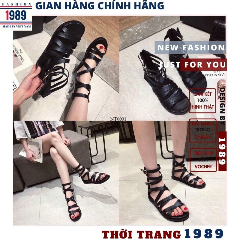 dép sandal nữ 🌺quai chiến binh khóa cài SD07 dép quai ngang đi êm chân sành điệu kute năng động trẻ chung ,TIỆM 1989