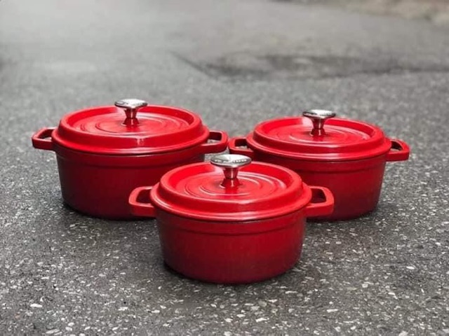 Nồi gang đúc tráng men Rapido 20cm, 22cm, 24cm dùng trên mọi loại bếp