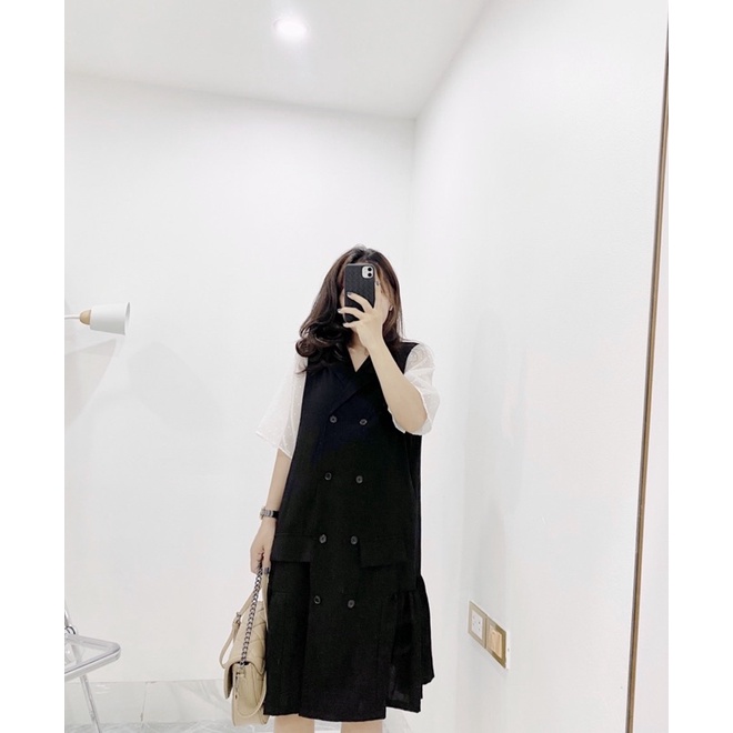 Đầm Janie cổ vest