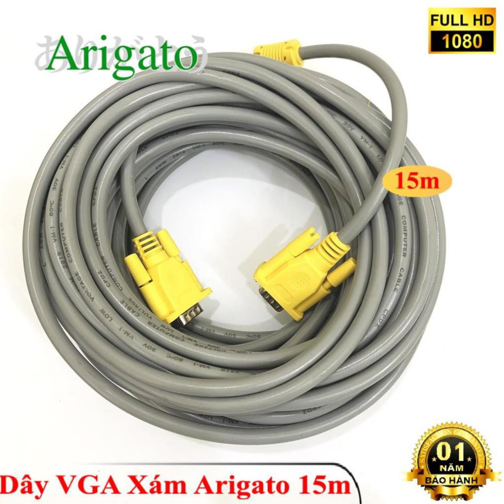 Dây VGA 15m Xám Arigato | BigBuy360 - bigbuy360.vn