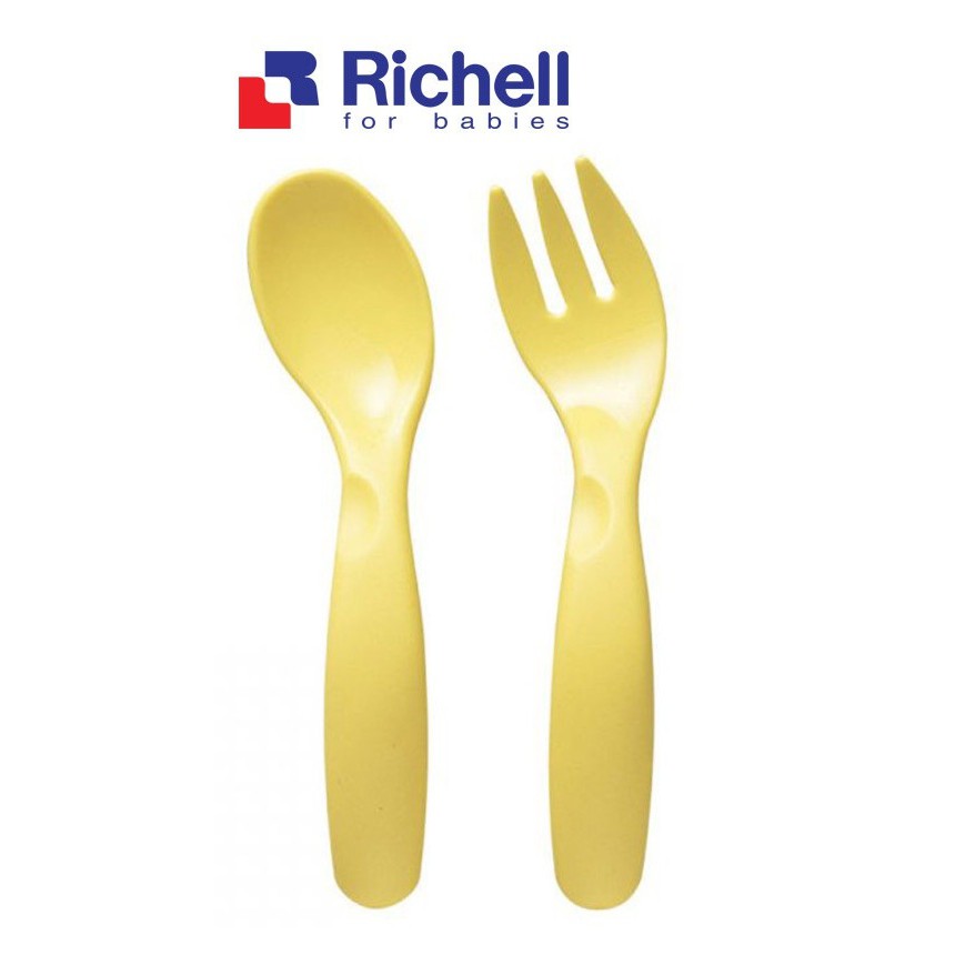 Bộ thìa dĩa cong Richell RC42740