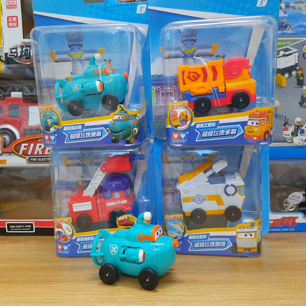 Mô hình xe cứu hỏa mini Sparky cỡ nhỏ đồ chơi trẻ em đội bay siêu đẳng bằng nhựa cao cấp super wings
